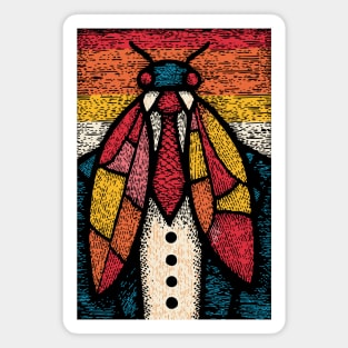 Quirky Beetle-Headed Businessman in Suit Funny Art Magnet